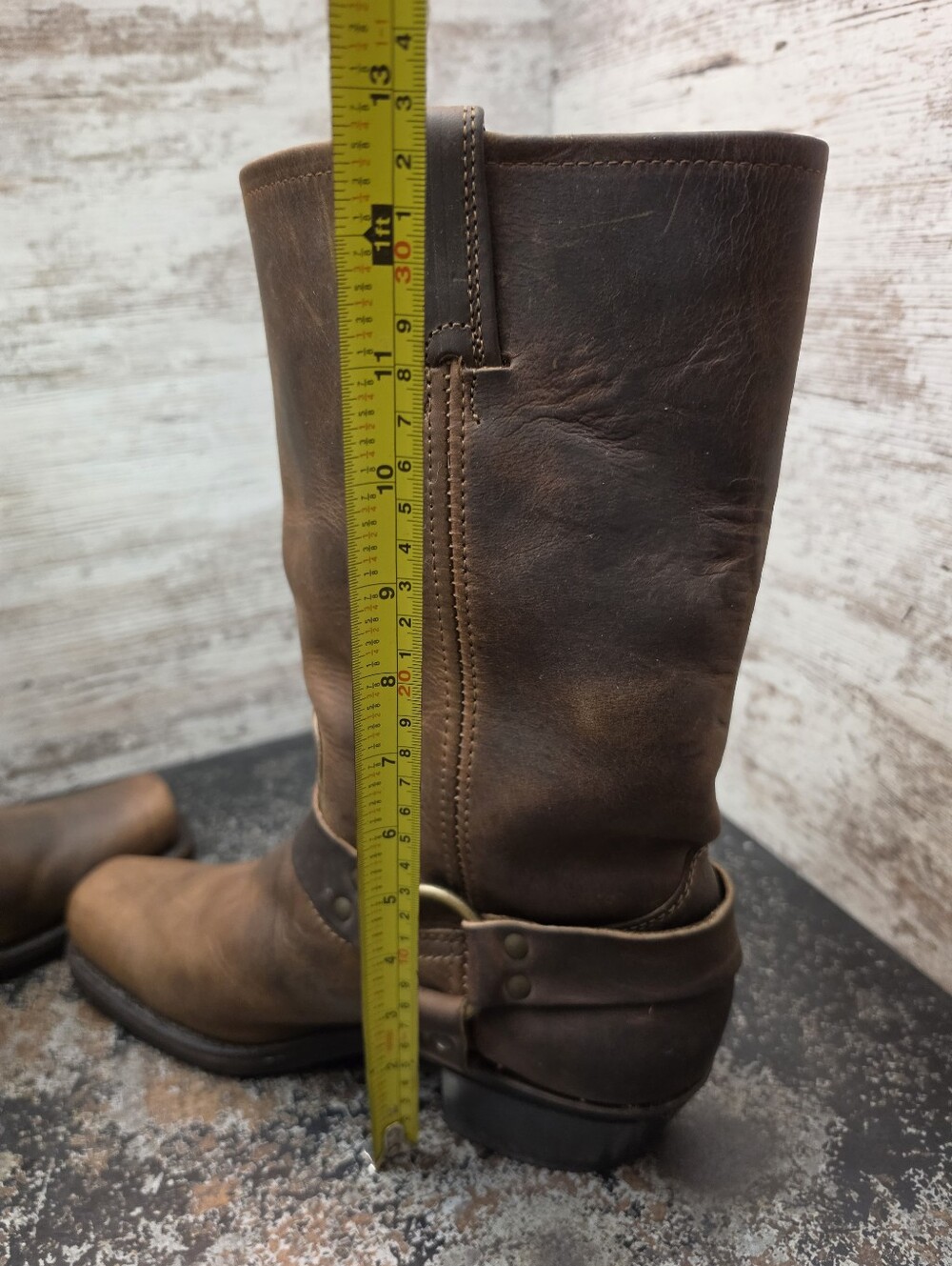 Womens Frye Harness 12R Boots Sz 10 Used 313175 700 77300-3 Brown Leather - Picture 9 of 16